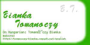 bianka tomanoczy business card